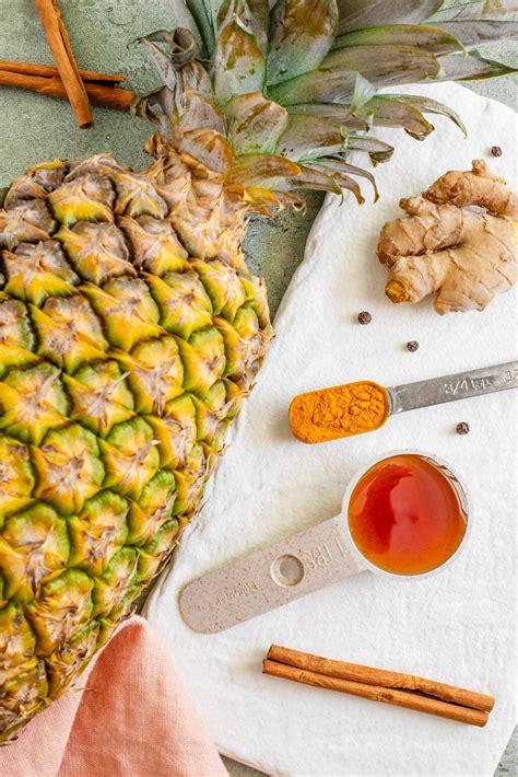 Pineapple Skin Ginger Turmeric Tea • Tasty Thrifty Timely
