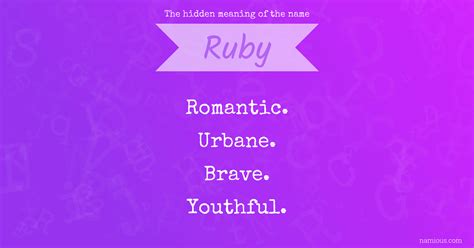 The hidden meaning of the name Ruby | Namious