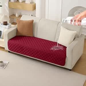 HOKIPO Polyester Quilted Waterproof Sofa Cover Mats For 1/2/3 Seater ...