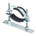 Floor Mount Pipe Support, Anti-Vibration With Set Floor Nut, With Plate ...