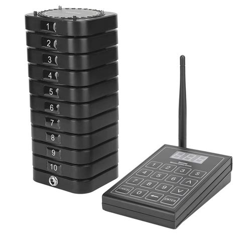 Buy Heayzoki Restaurant Pager System,1 to 10 Meal Puller Queue Wireless ...