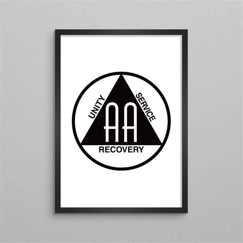 Alcoholics Anonymous (AA) Poster - Black or White Logo - 2 Styles ...