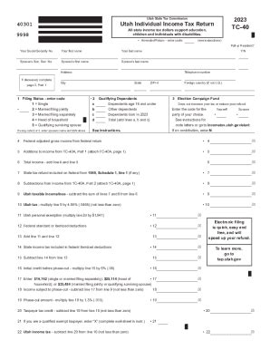 Amending Income Tax Returns - Utah State Tax Commission - Fill and Sign ...