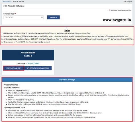 How to file Form GSTR-4 (Annual Return) (For FY 2019-20 Onwards)