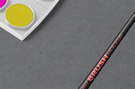 Realistic Paint Brush Mockup – High-Resolution PSD | ZippyPixels