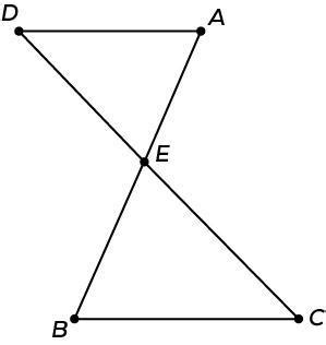 Line AD is parallel to line BC. Describe how you know that triangle AED ...