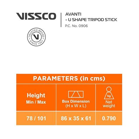 Vissco Invalid Tripod Stick U Shape - Cureka