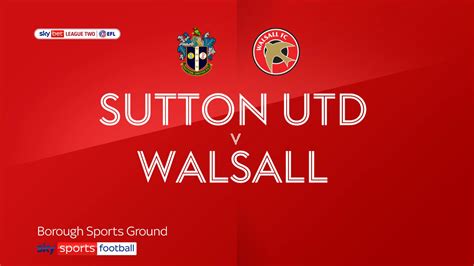 Sutton 0-1 Walsall: Tyrese Shade scores winner at Gander Green Lane ...