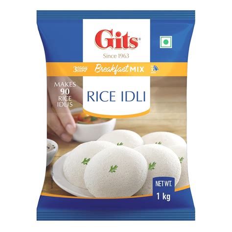 Gits Instant Rice Idli Breakfast Mix,Makes 90 Rice Idlis, Pure Veg ...
