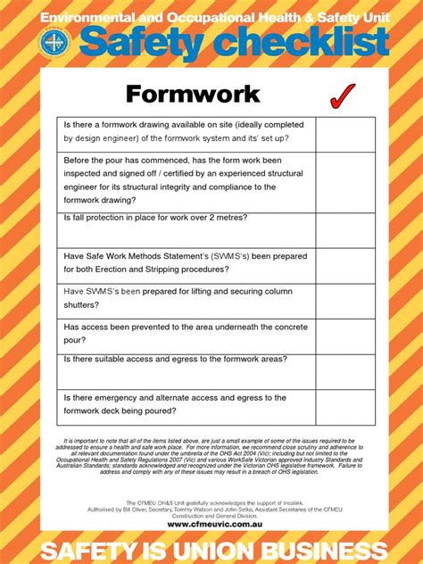 Form Work Checklist 的图像结果