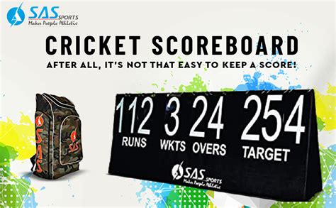 Buy SAS Sports Cricket Portable Scoreboard | Easy Flip Professional ...