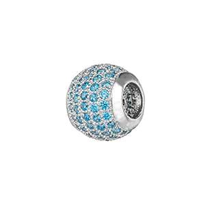 Buy Disney Princess Cinderella Sterling Silver Blue Cubic Zirconia Bead ...