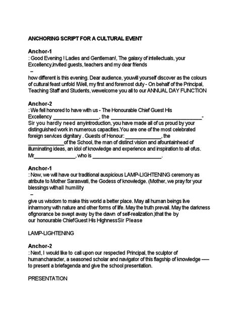 Image result for Anchoring Script for Cultural Program