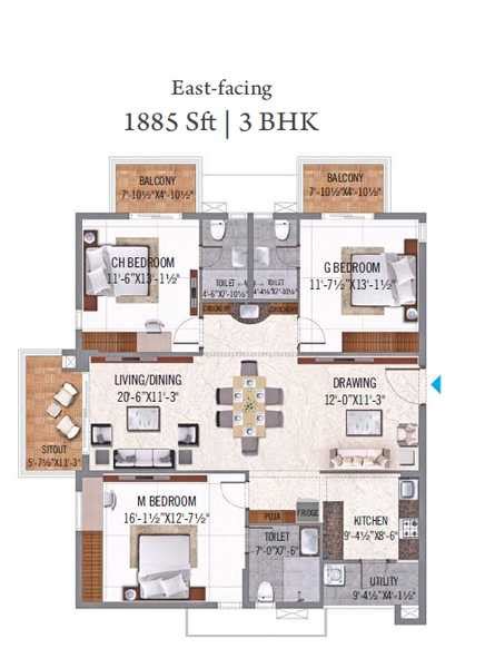 Hallmark Hampton Pinnacle - Kollur, Hyderabad - Price, Review & Floor Plan
