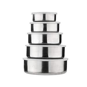 Buy Snowstar® Stainless Steel containers for Fridge Storage - 5 Pieces ...
