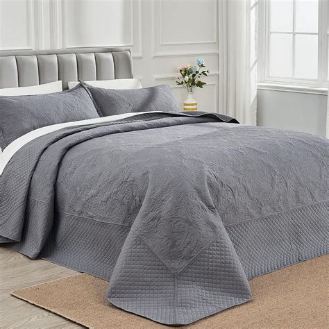 ENJOHOS Oversized King Quilt 120x120, California King Bedspread, Extra ...