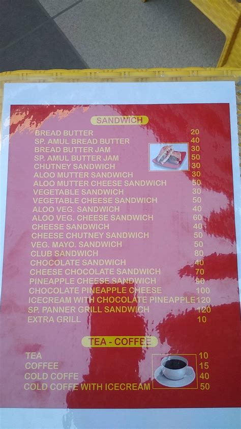 Menu at Bala's Food, Gandhinagar