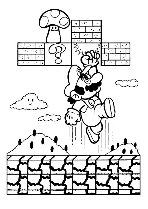 Mario Bros Vintage - 1 - Super Mario Bros. Coloring Pages - Page page/5/