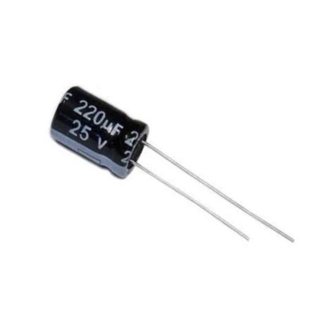 220uF 25V Radial Aluminum Electrolytic Capacitor With PCB Mount – REES52