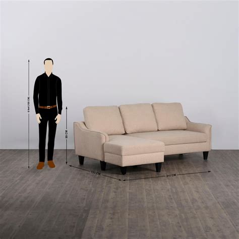 Buy Moscow Fabric 3-Seater Sofa Bed - Beige from Home Centre at just ...