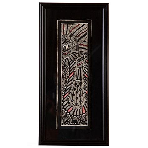 Unravel India Peacock Black & White Madhubani Painting : Amazon.in ...