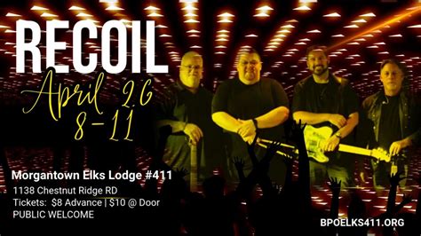 RECOIL live at Morgantown Elks, Morgantown Elks Lodge #411, 26 April ...