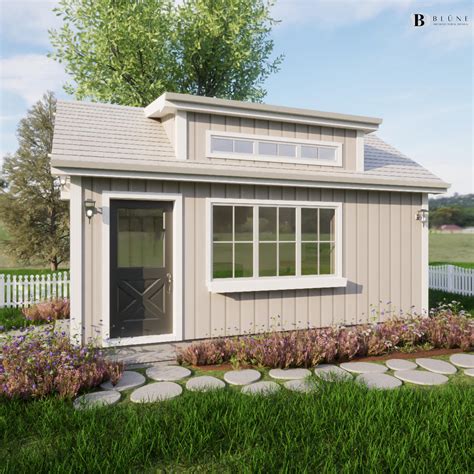 12x20 Shed Plans With Loft With Material List | Farmhouse Style Guest ...