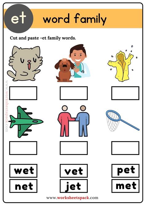 Et Word Family Poster Free Chart - worksheetspack | Word family ...