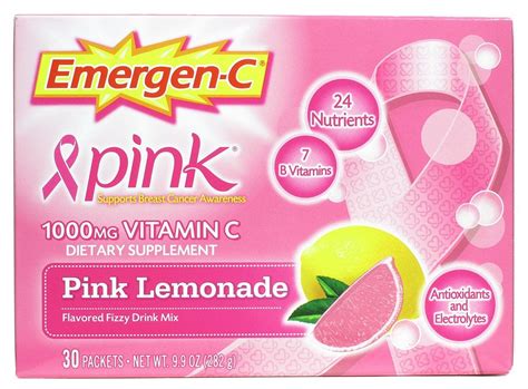 Buy Alacer Emergen-C C Fizzy Drink Mix Pink Lemonade - 1000 Mg - 30 ...