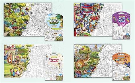 Buy GIANT JUNGLE SAFARI COLOURING POSTER, GIANT AT THE MALL COLOURING ...
