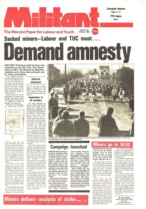 Looking back at the end of the miners’ strike 40 years on - Socialist Party