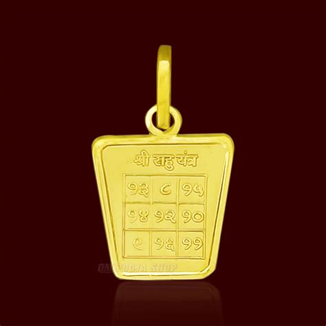 Buy Rahu Yantra Locket / Pendant in Pure Copper online