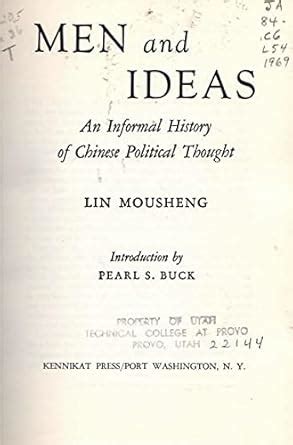 Men and Ideas: Informal History of Chinese Political Thought : Lin ...
