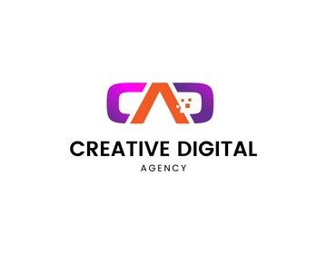 Simple initial letter type cad digital logo design template | Premium ...