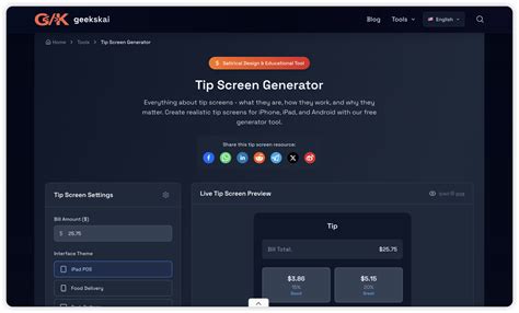 Tip Screen - Create & Understand POS Tip Screens | Free Generator Tool
