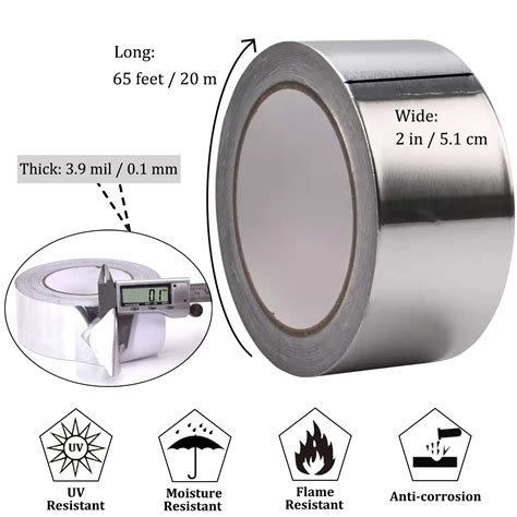 Snapklik.com : Aluminum Foil Duct Tape Heavy Duty Waterproof, Premium ...