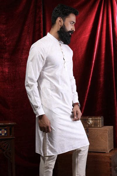 Floral Print Kurta & Pyjama Set For Men - BonOrganik
