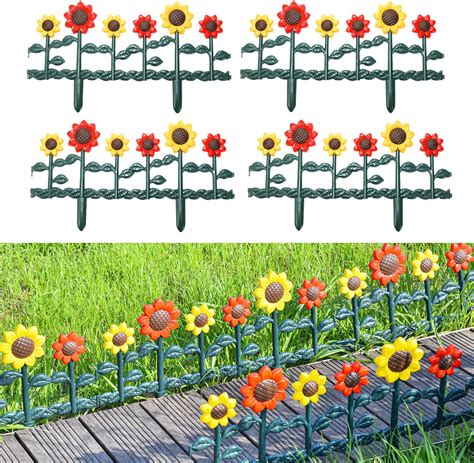 Sungmor Plastic Edgings Garden Picket Fence - Grass Lawn Flowerbeds ...