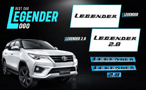 KMH Logo Emblem Plate (LEGENDER) Rear Logo for Toyota FORTUNER 2020 ...