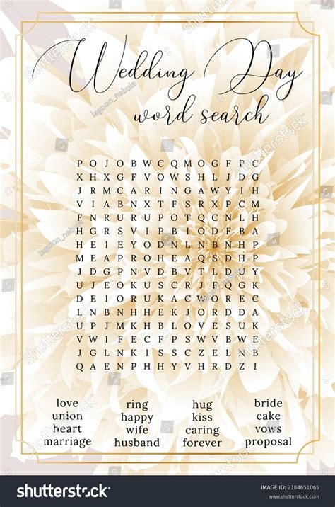 Wedding word crossword 60 photos - Astyledwedding.com