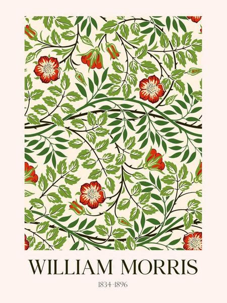 Flowers - William Morris Exhibition Poster - Vintage Naturalistic ...