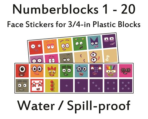 Numberblocks Faces Printable - Printable Word Searches