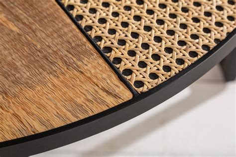 Rewa Rattan Nesting Table in Mango Wood | Lakkadhaara