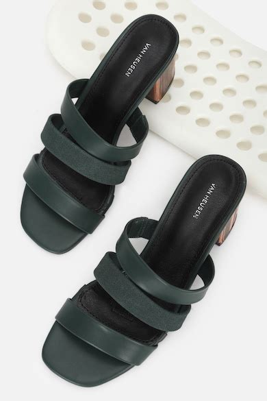 Buy Women Black Sandals Online - 874542 | Van Heusen