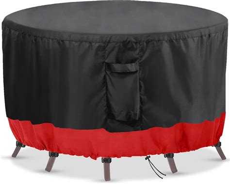 Amazon.com : Round Patio Table Cover 600D Heavy Duty Round Patio ...