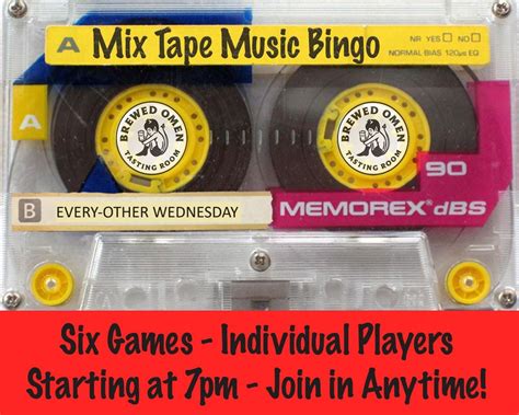 Mix Tape Music Bingo at Brewed Omen, 120 N Main Street, Hartford, WI ...