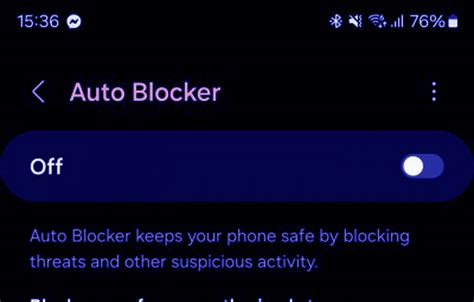 Image result for How to Turn Off Auto Blocker On Android