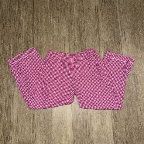 Victoria’s Secret Pink Plaid Pajama Pants -... | Depop
