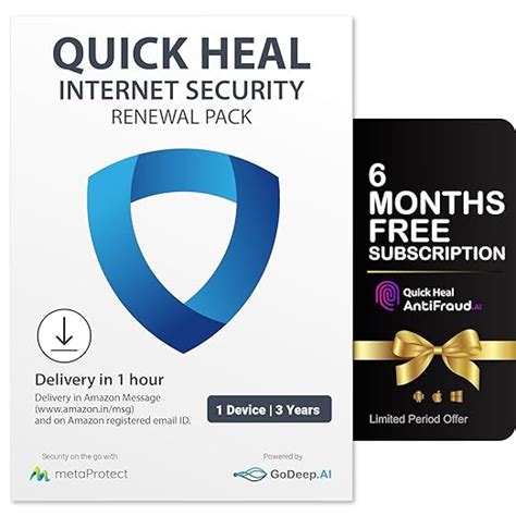 Quick Heal Internet Security Renewal | Windows PC/Laptop | 1 User, 3 ...