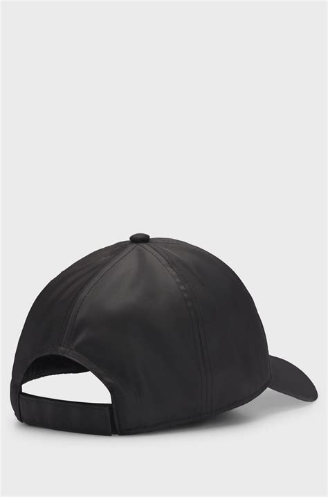 HUGO - Six-panel cap with silicone logo patch - Black